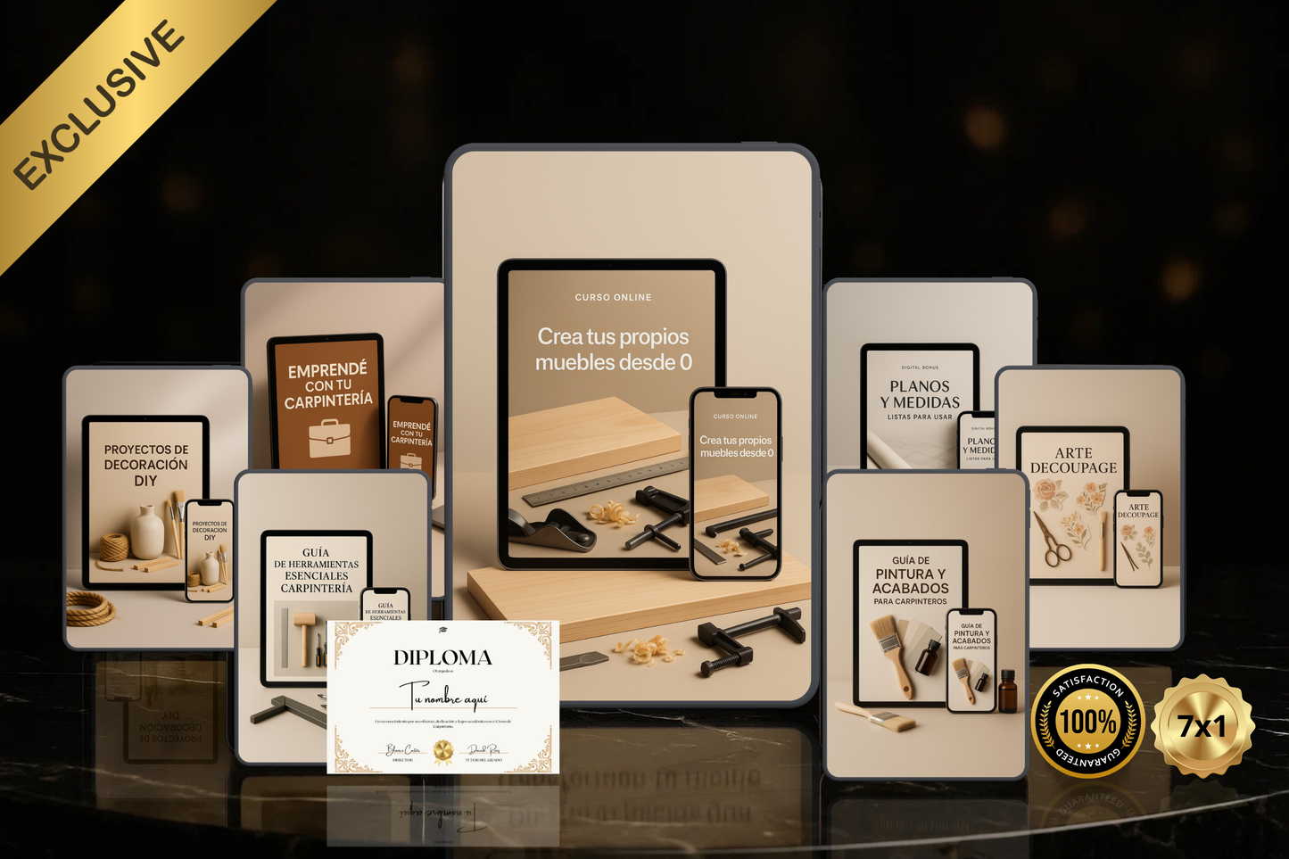 Aprendé a crear muebles de madera en solo 5 días + 5 BONUS